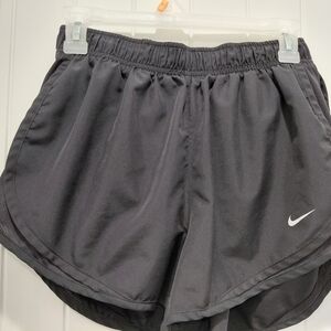 Nike Black Women's Athletic Running Shorts with Swoosh Sz M #0591